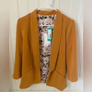 Brand new beautiful, soft, and elegant mustard blazer